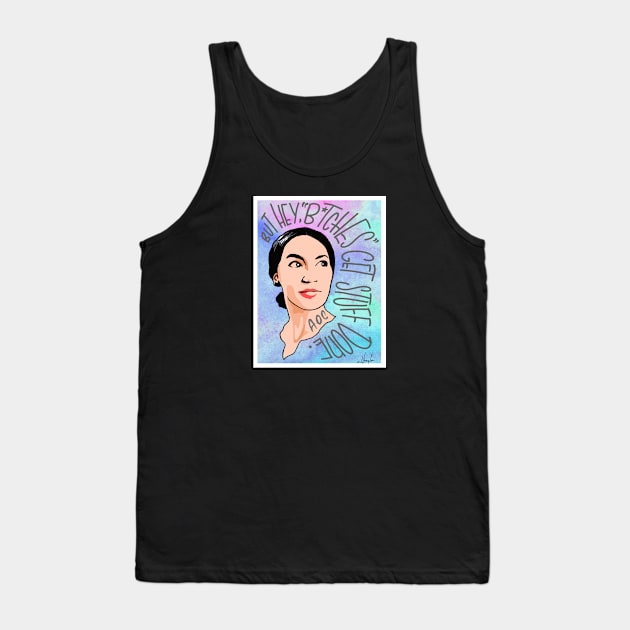 AOC bitches get stuff done watercolor tie dye Tank Top by PixelStorms